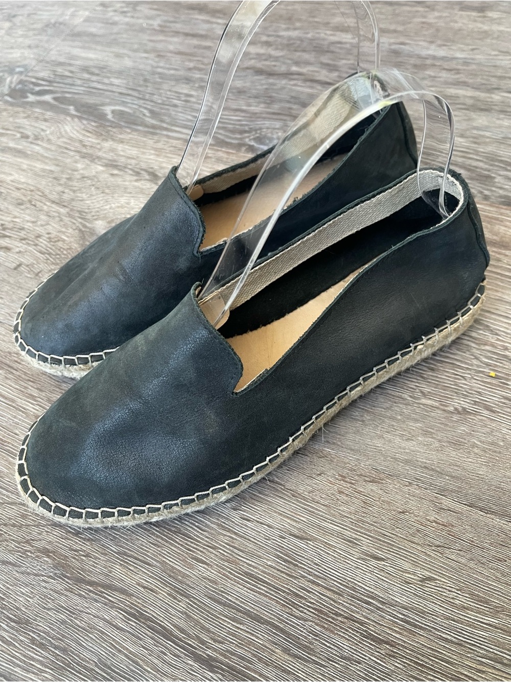 Free People | Black Laurel Canyon Flat Espadrille Loafer Sandals Size 37 - Picture 2 of 9